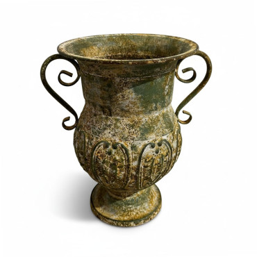 Vase jardin patiné 24x19x28cm