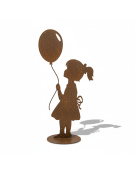 Silhouette petite fille ballon 23x11x46cm