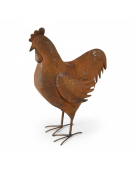 Coq décoratif fer 34x15x47cm