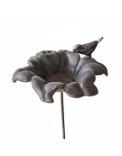 TUTEUR BAIN D'OISEAU FONTE FLEUR
