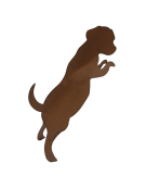 Suspension jardin chien 40x11x17cm