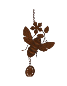 Cloche carillon abeille 18x7x60cm