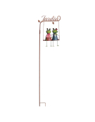 Tuteur couple de grenouilles Jardin 12x6x58cm
