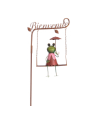 Tuteur grenouille Bienvenue 12x6x58cm