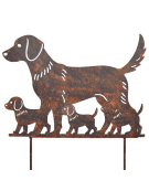 Silhouette famille chien 38x1x46cm
