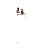 Pluviomètre couple d'oiseaux 11x9x50cm