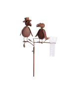 Pluviomètre couple d'oiseaux 11x9x50cm
