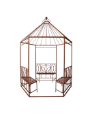 Gloriette avec 3 banc 240x207x326cm