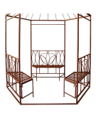 Gloriette avec 3 banc 240x207x326cm