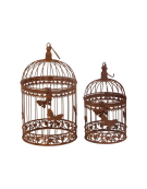 Set 2 cages plantes papillon 25x50cm