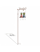 Tuteur couple de grenouilles Jardin 12x6x58cm