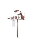 Pluviomètre souris 14x9x47cm