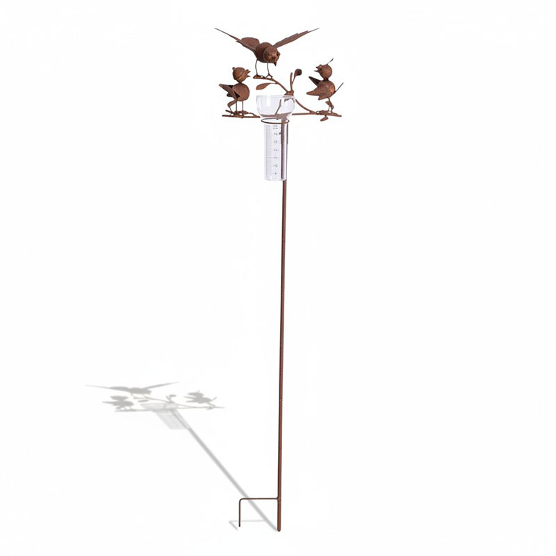 Pluviomètre oiseaux 10x9x47cm