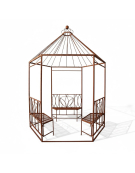 Gloriette avec 3 banc 240x207x326cm