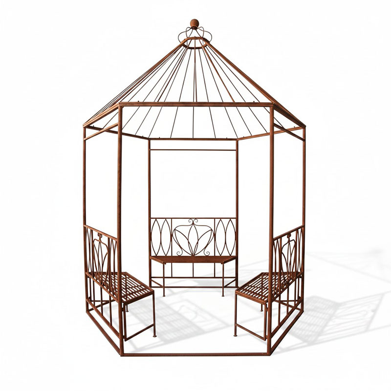 Gloriette avec 3 banc 240x207x326cm