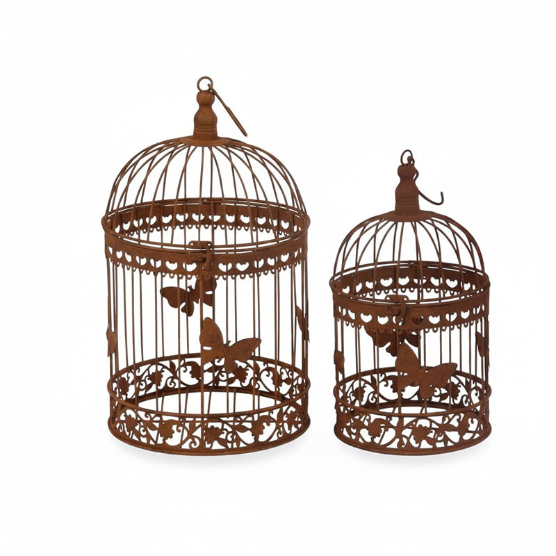 Set 2 cages plantes papillon 25x50cm