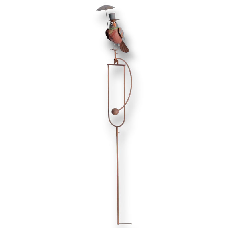 Tuteur mobile fer oiseau 25x14x149cm
