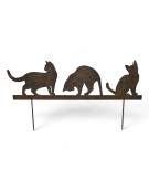 Silhouette chat 60x19 cm
