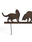 Silhouette chat 60x19 cm
