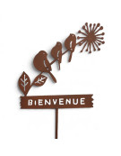 Tuteur déco bienvenue 29x115cm