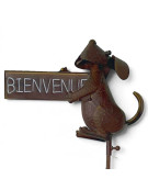 Tuteur chien "BIENVENUE" 31x10x132cm