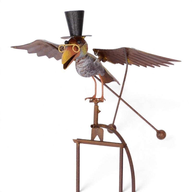 Tuteur métal oiseau 44x30x138cm