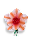 Tuteur Fleur Fer Orange 27x22x102cm