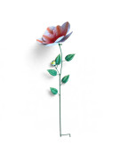 Tuteur Fleur Fer Orange 27x22x102cm