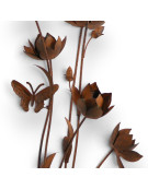 Tuteur fleurs papillon 26x22x113cm