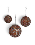 Ensemble 3 suspension boules déco 31x30x55