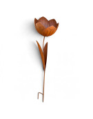 Tuteur de jardin avec fleur décorative 38x38x144cm