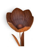 Tuteur de jardin avec fleur décorative 38x38x144cm