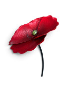 Tuteur jardin grande fleur rouge 28x28x127cm