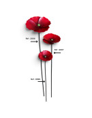 Tuteur jardin moyenne fleur rouge 23x23x110cm