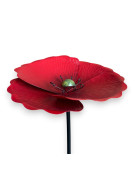 Tuteur jardin moyenne fleur rouge 23x23x110cm