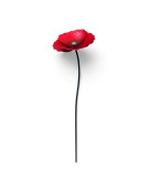 Tuteur jardin moyenne fleur rouge 23x23x110cm