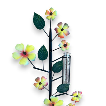 Tuteur pluviomètre fleurs 168x19x7cm