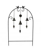 Treillage clochettes oiseaux 50x07x84 cm