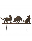 Silhouette chat 60x19 cm