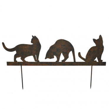Silhouette chat 60x19 cm