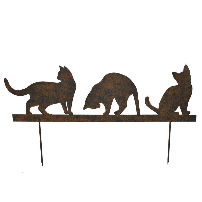 Silhouette chat 60x19 cm